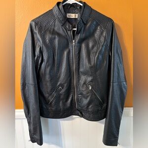 Vintage Hollister Black Quilted Leather Jacket